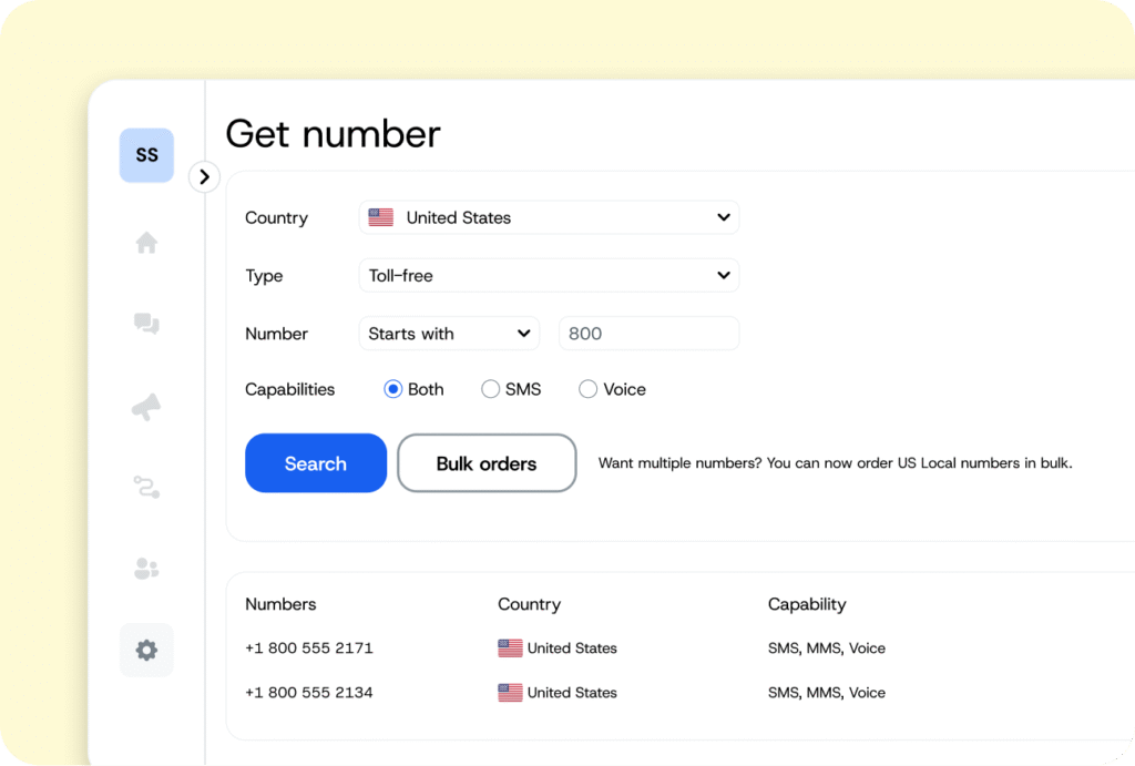 Phone Number API | Sinch