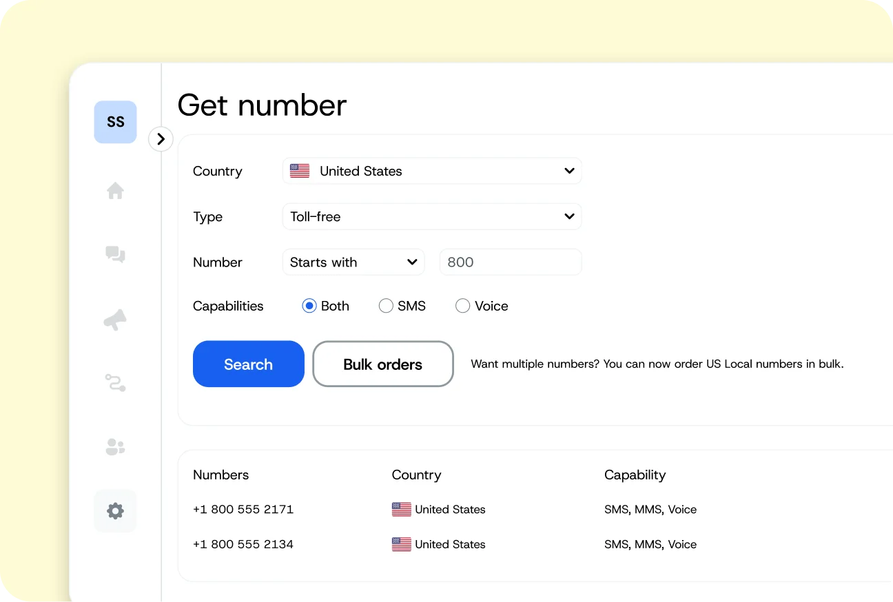 Phone Number API | Sinch