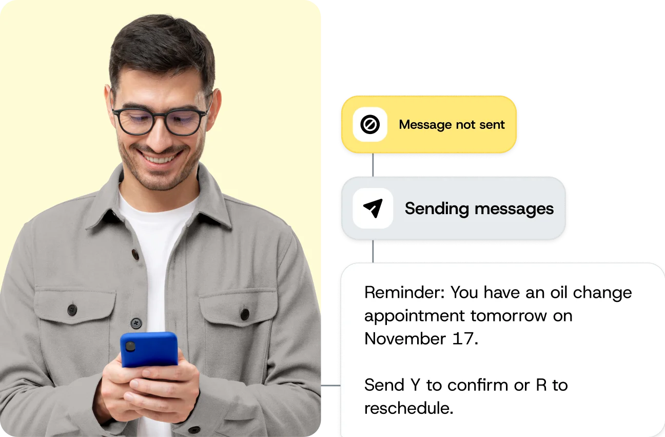 Image for Get setup and drive value from texting—faster