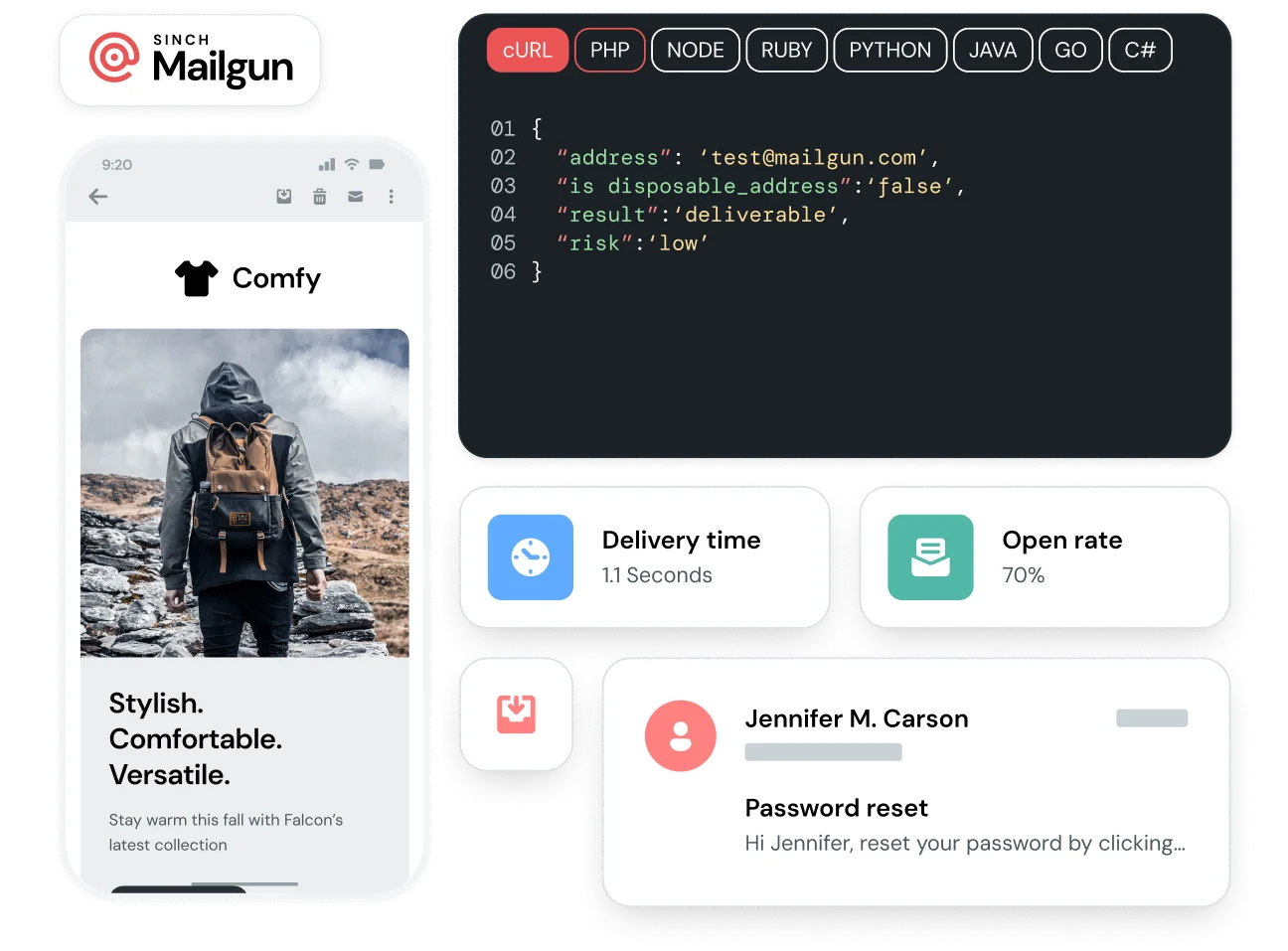 Image for The reliable, scalable email API you can trust 